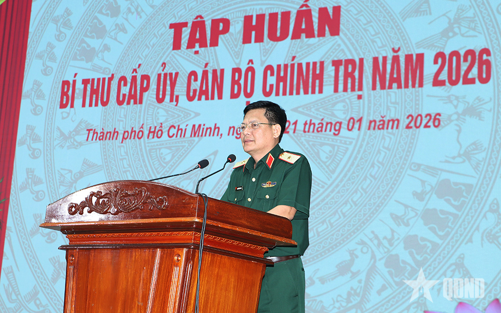 Quân đoàn 34 tập huấn bí thư cấp ủy, cán bộ chính trị năm 2026